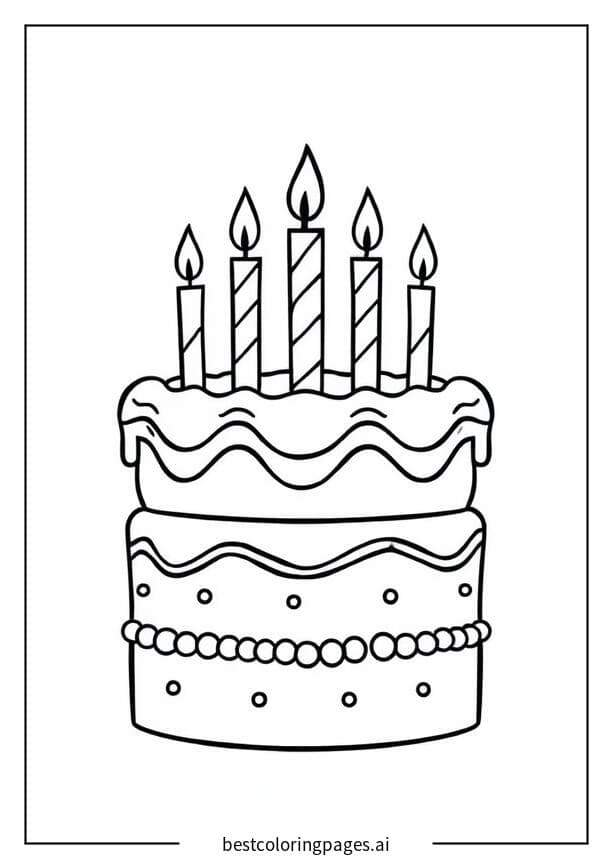 Bolo de aniversário com velas