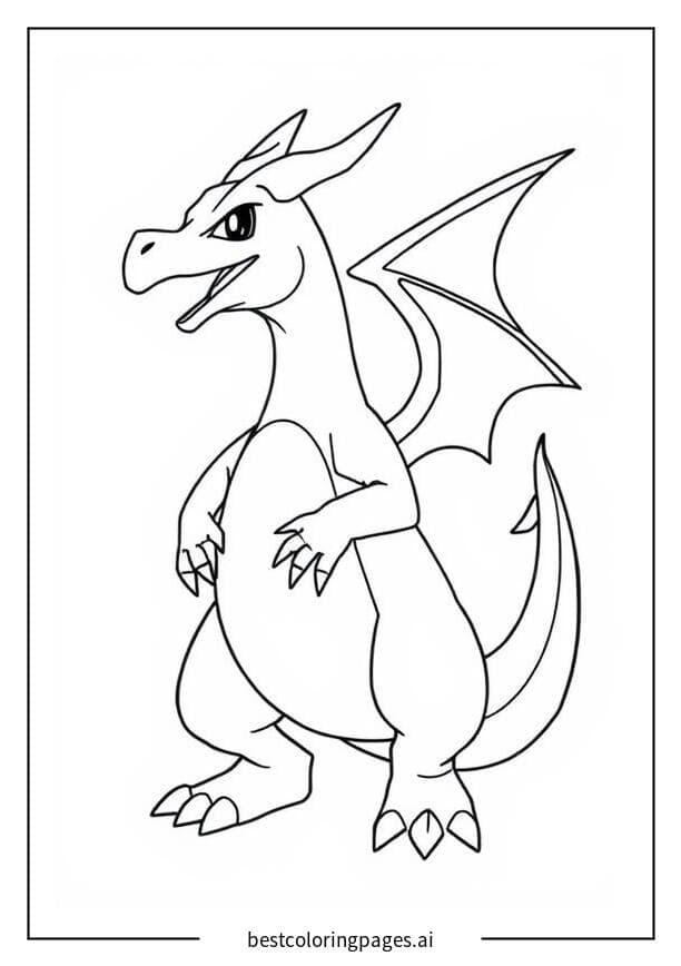 Чаризард гордо стоит