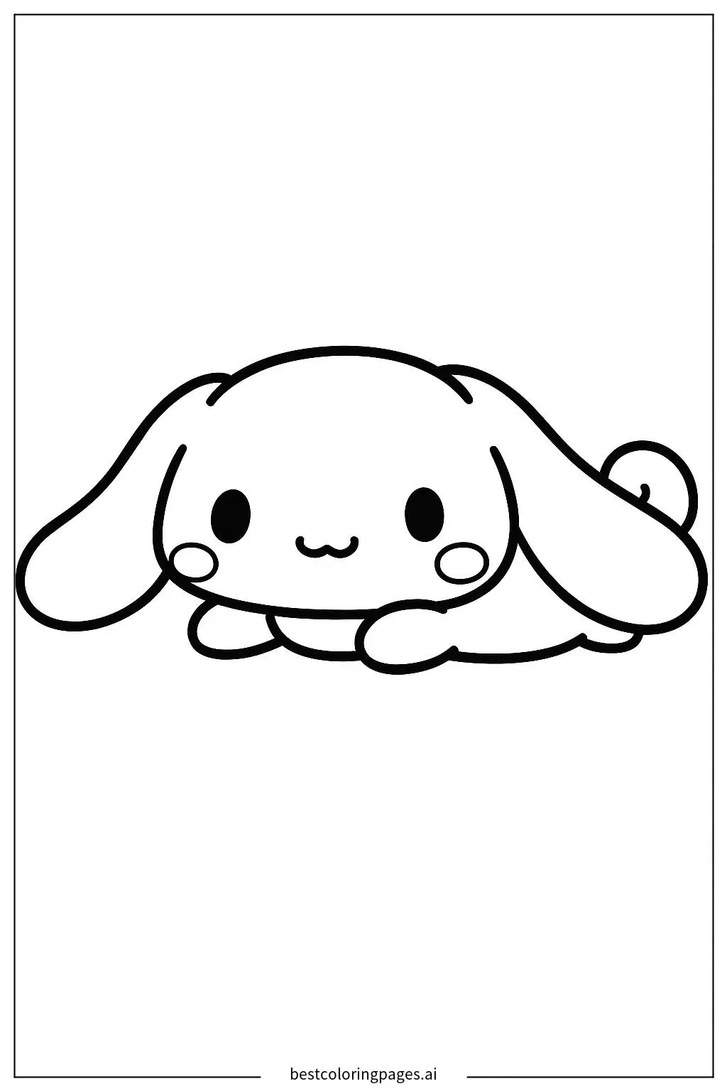 ภาพระบายสี ซินนามอโรลนอนพักผ่อน