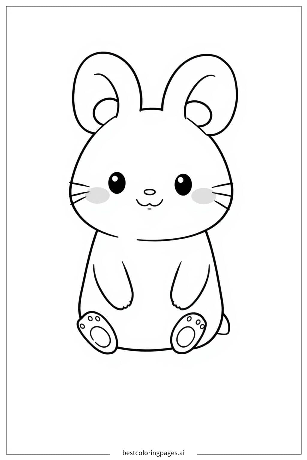 ภาพระบายสี ซินนามอโรลนั่งยิ้มอย่างน่ารัก