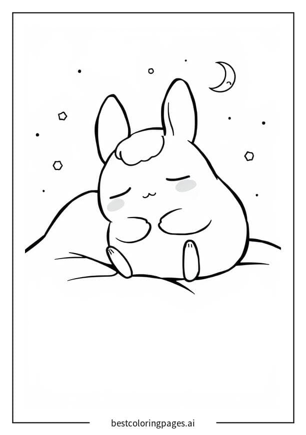 Cinnamoroll dormindo pacificamente