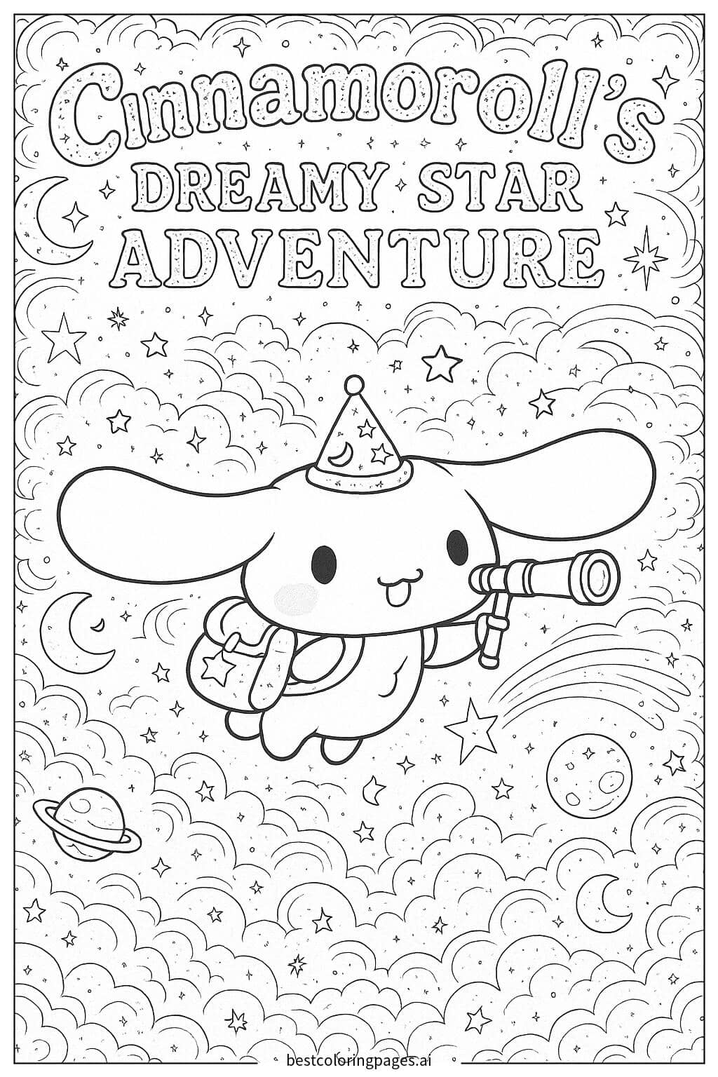 ภาพระบายสี การผจญภัยในดวงดาวของซินนามอโรล