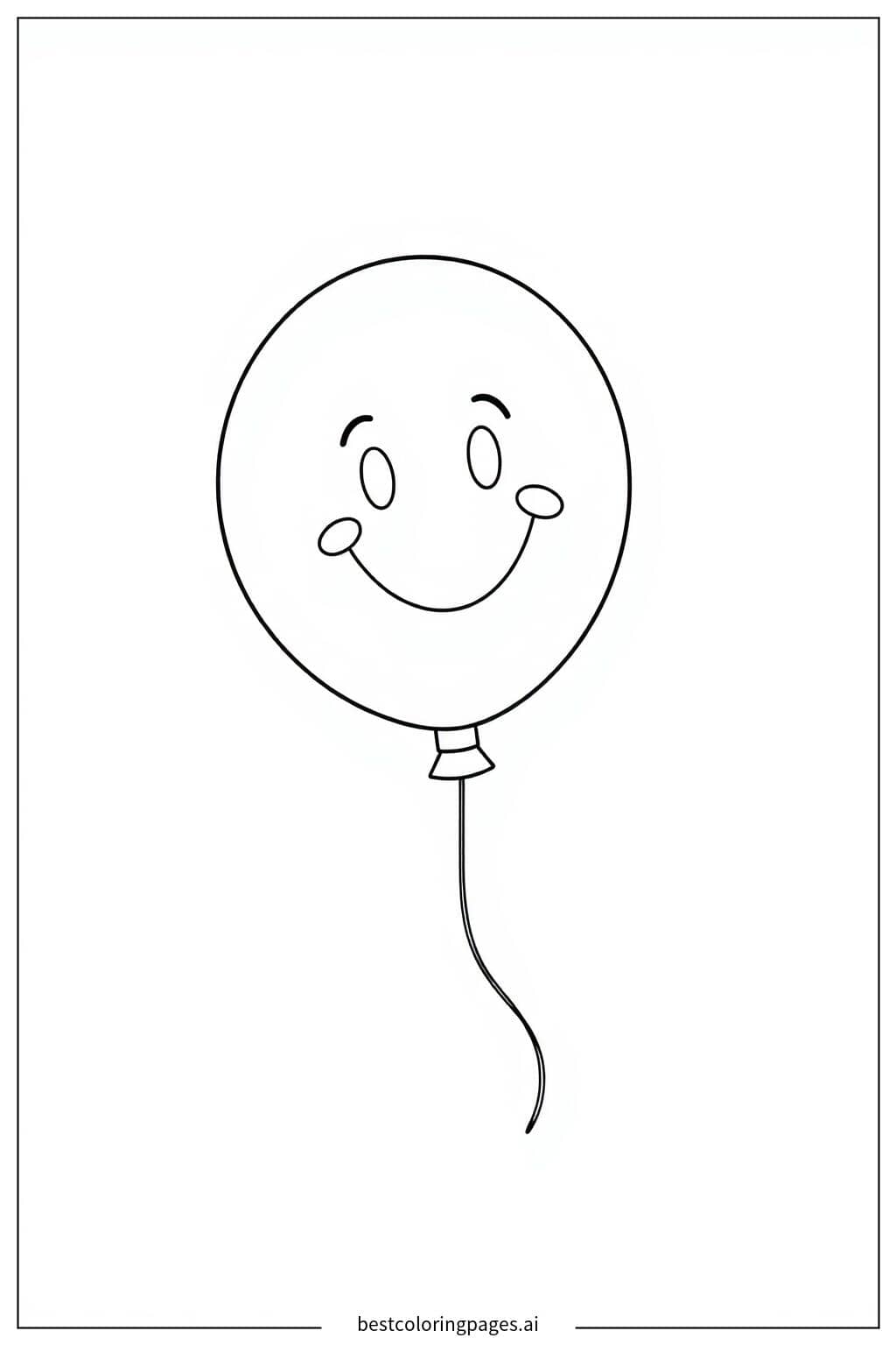 快乐气球飘飘 涂色页