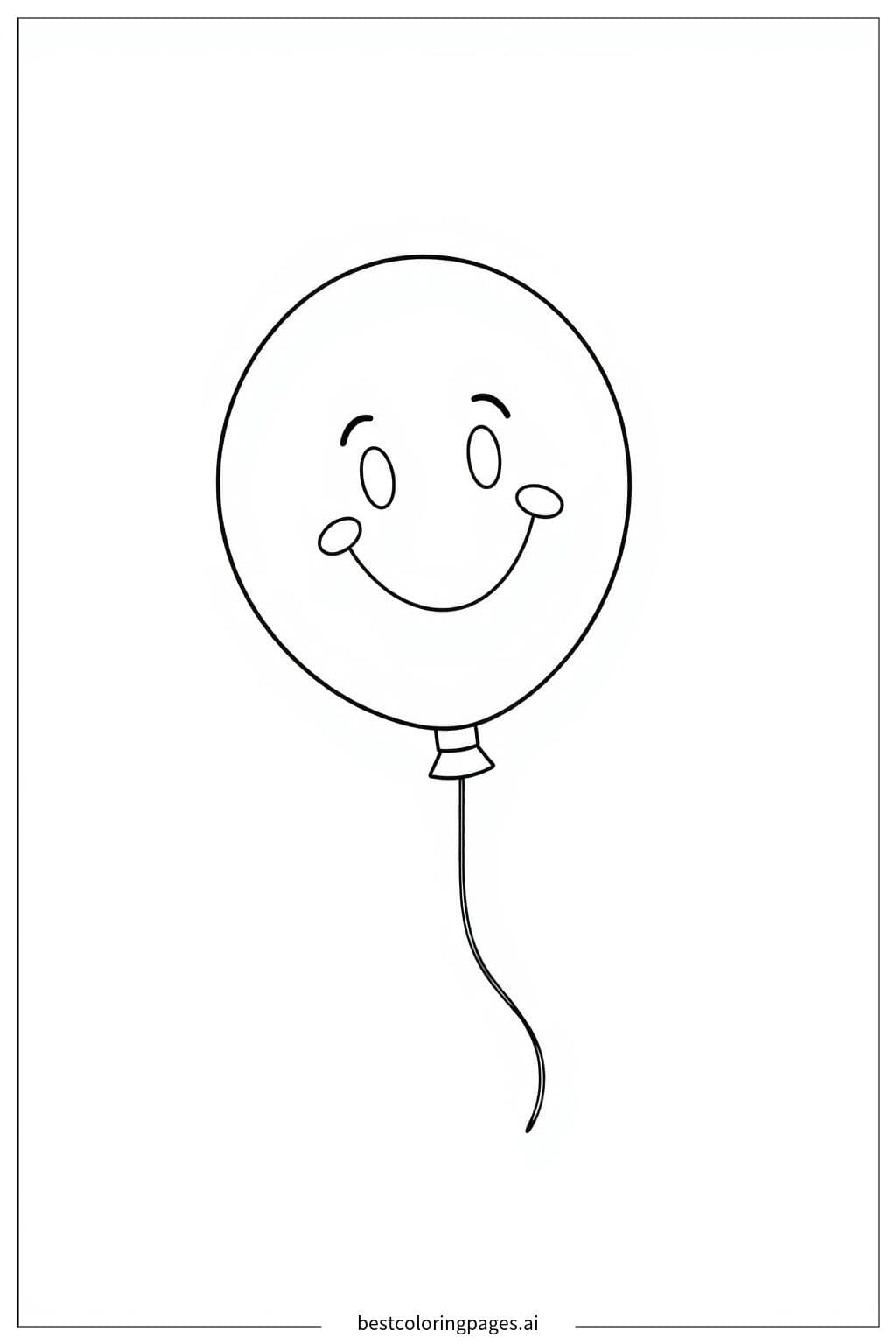 快乐气球飘飘 涂色页
