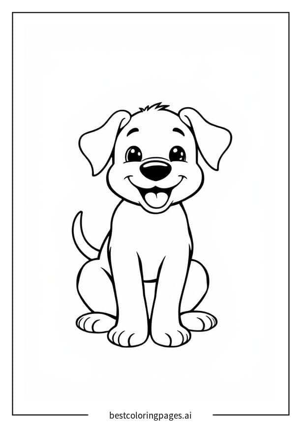 Anjing kecil senang mengibaskan ekornya