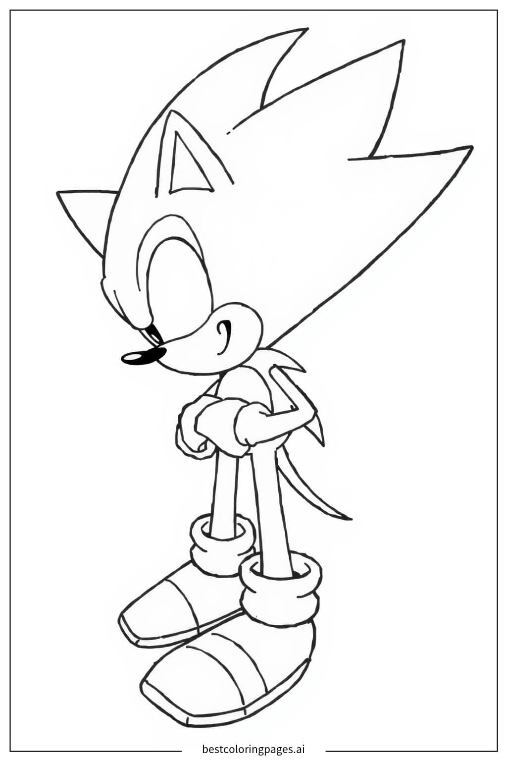 Desenhos de Sonic Acenando para Colorir