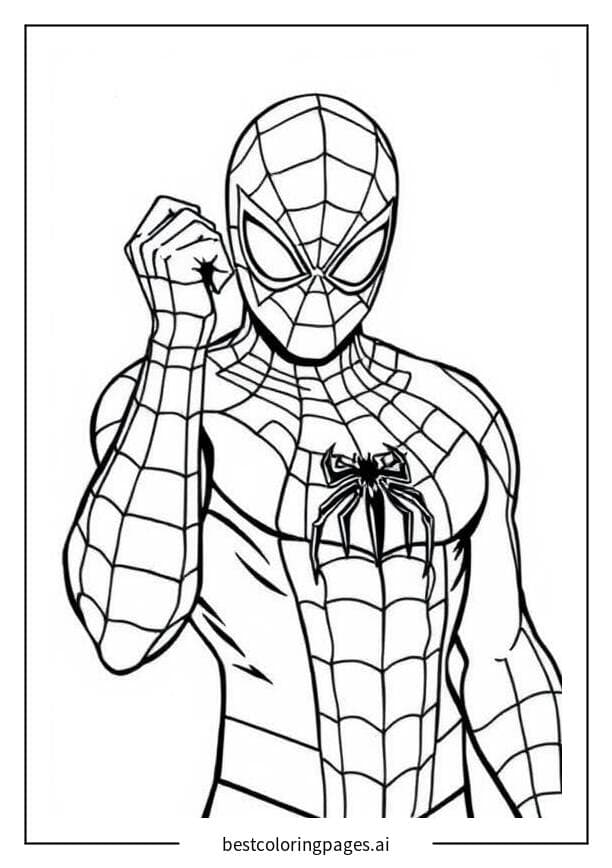 Spiderman che tiene la sua maschera