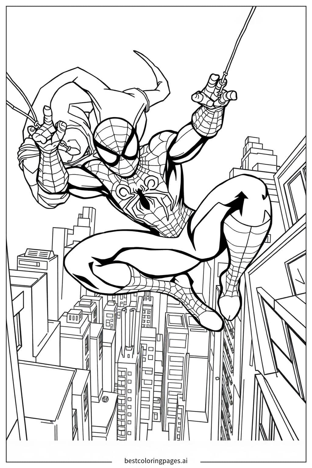 蜘蛛侠对战绿魔 涂色页