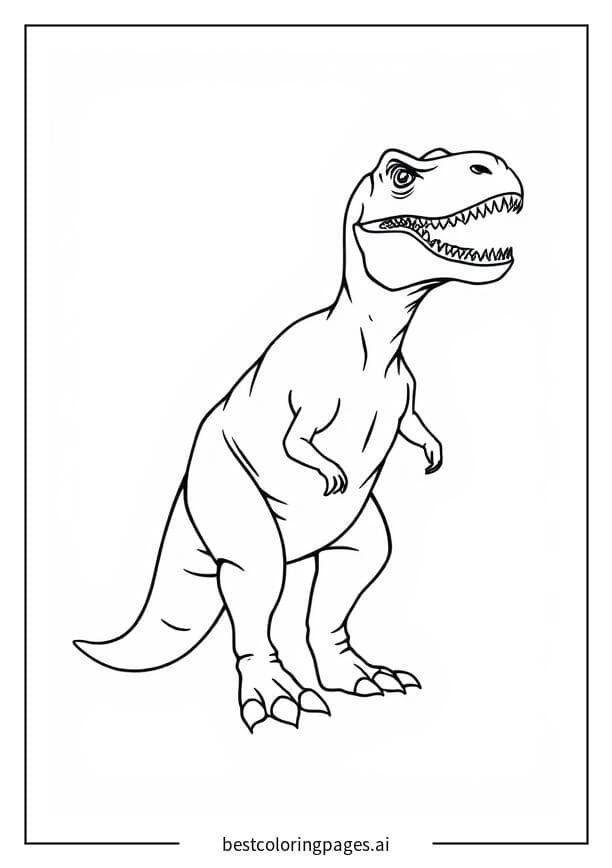 立っているティラノサウルス