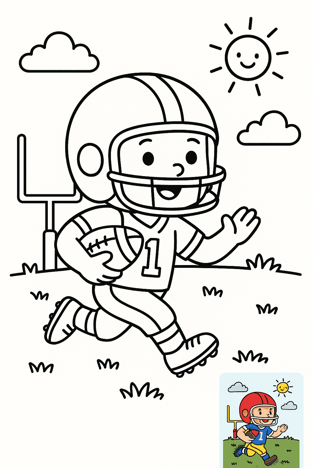 ภาพระบายสี อเมริกันฟุตบอล