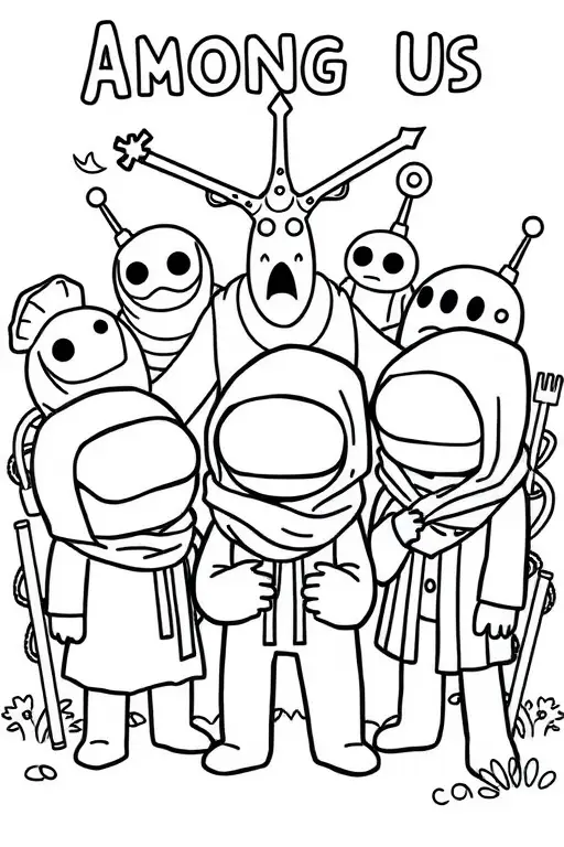 어몽 어스 색칠공부