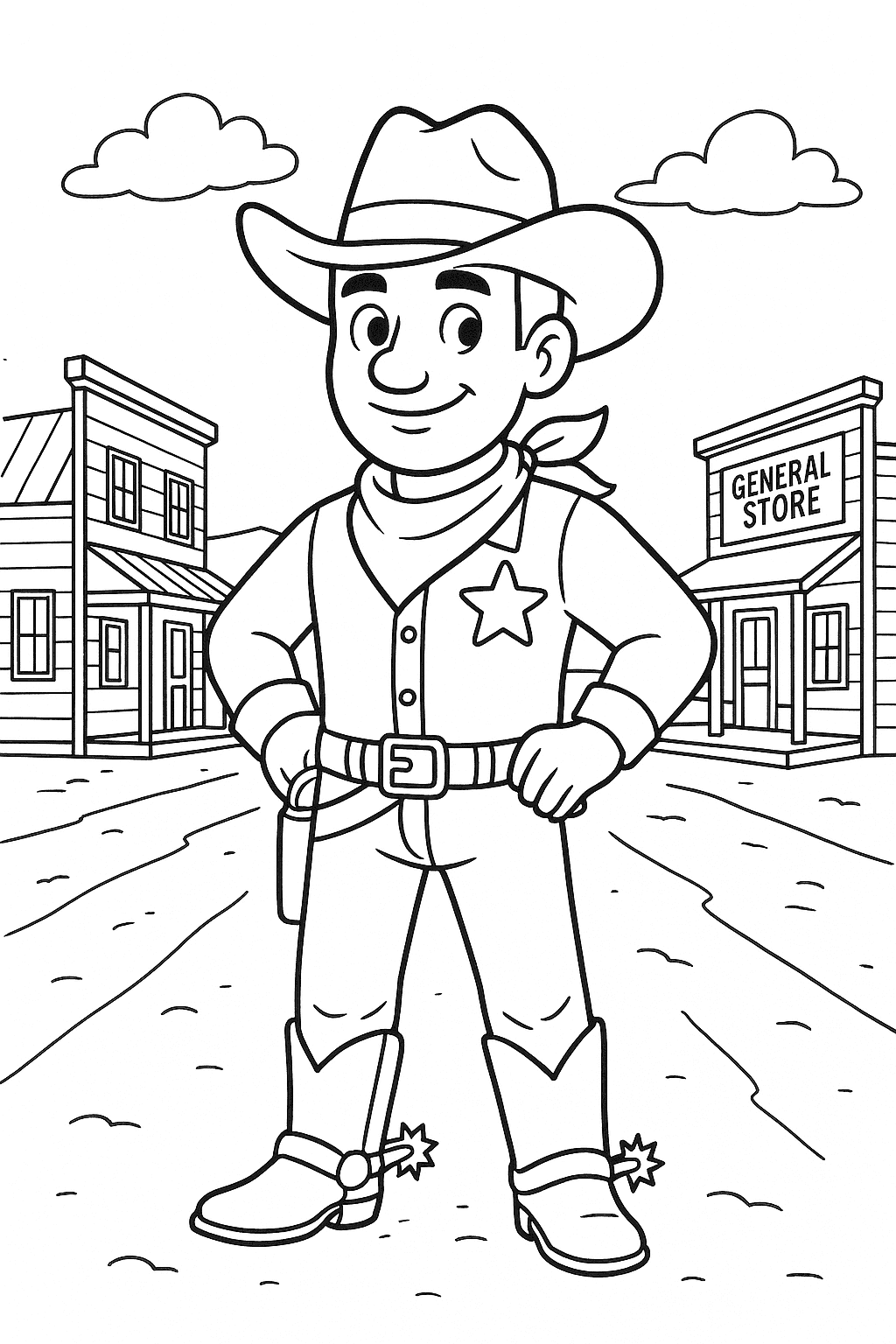 ภาพระบายสี คาวบอย