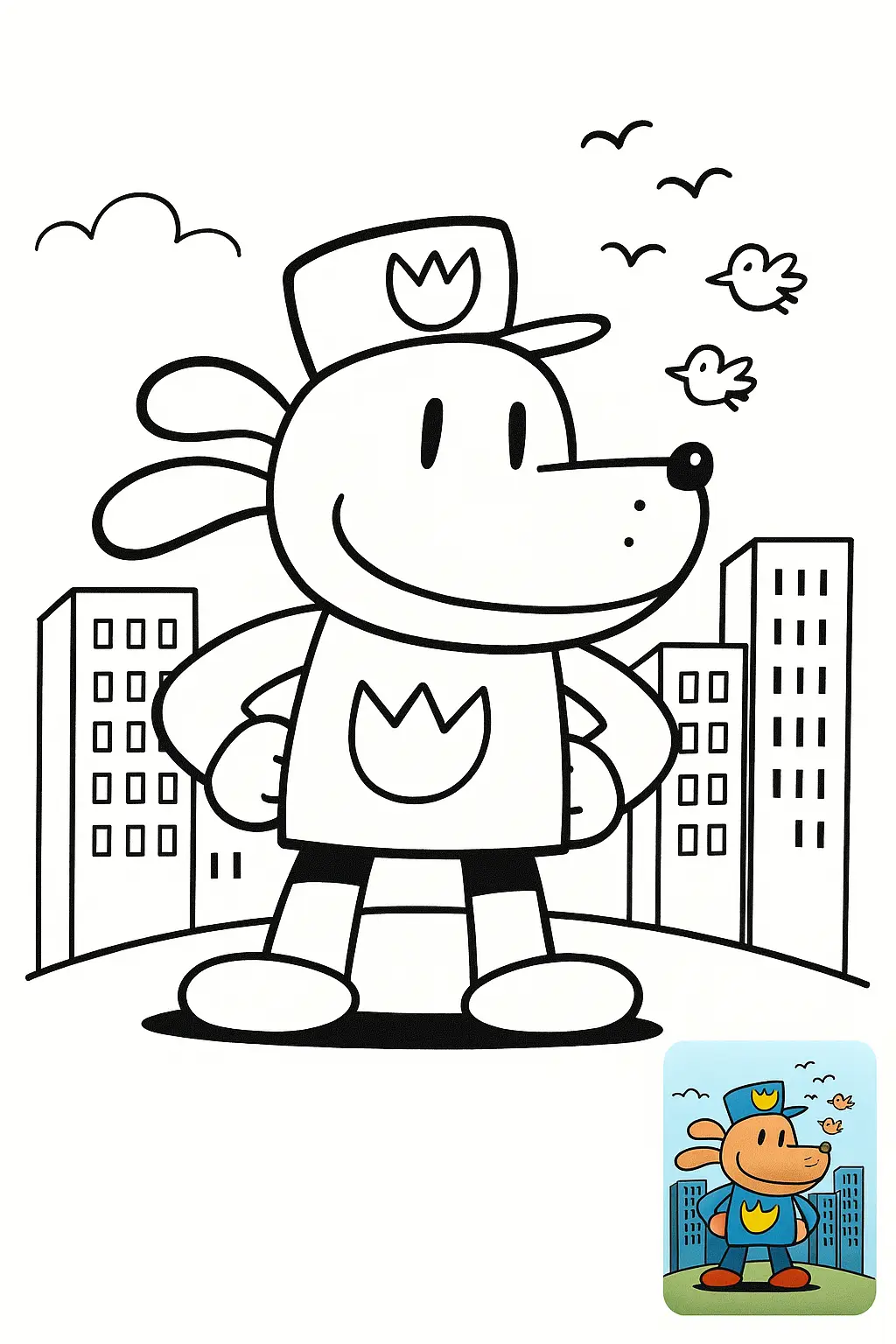 도그맨 색칠공부