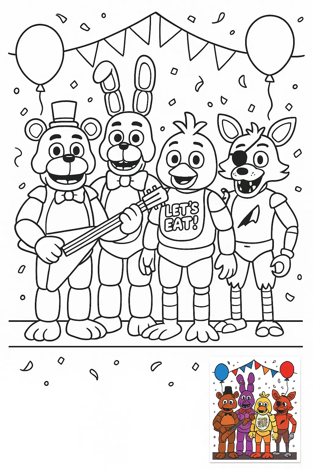 파이브 나이츠 앳 프레디스 색칠공부