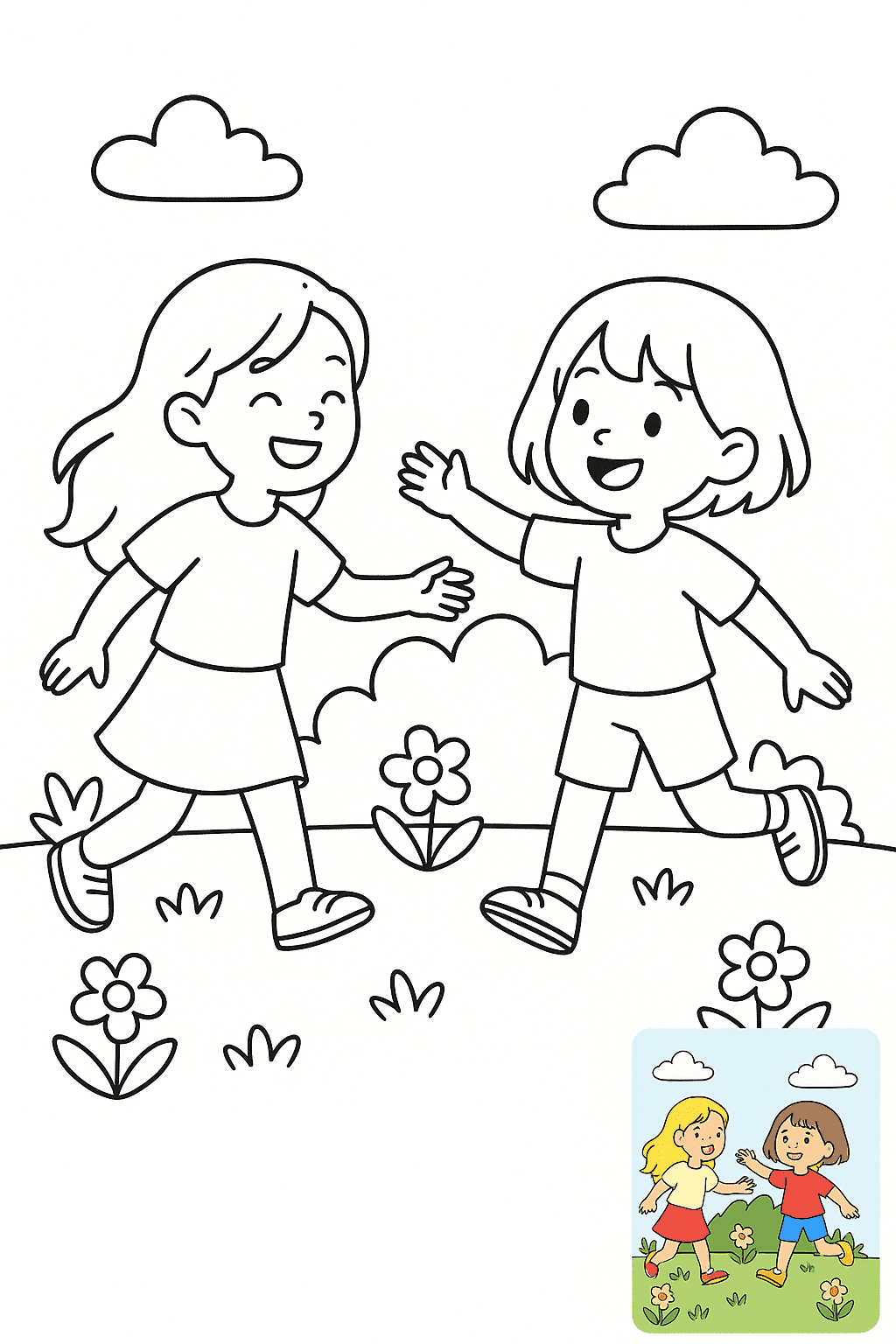 ภาพระบายสี เด็กผู้หญิง