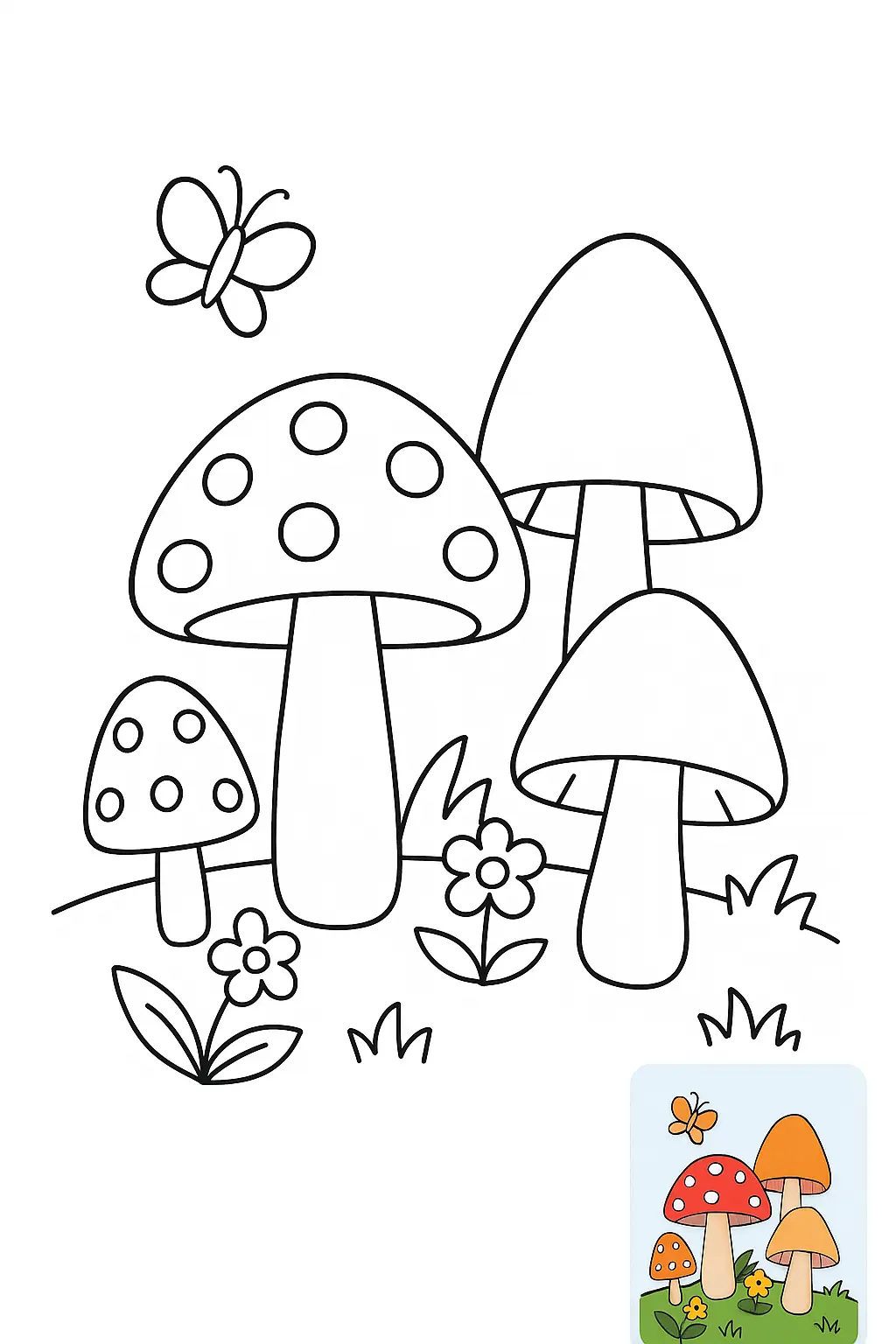 Pages de Coloriage de Champignon
