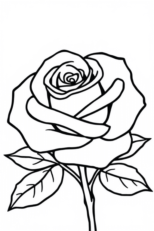 Coloriage rose