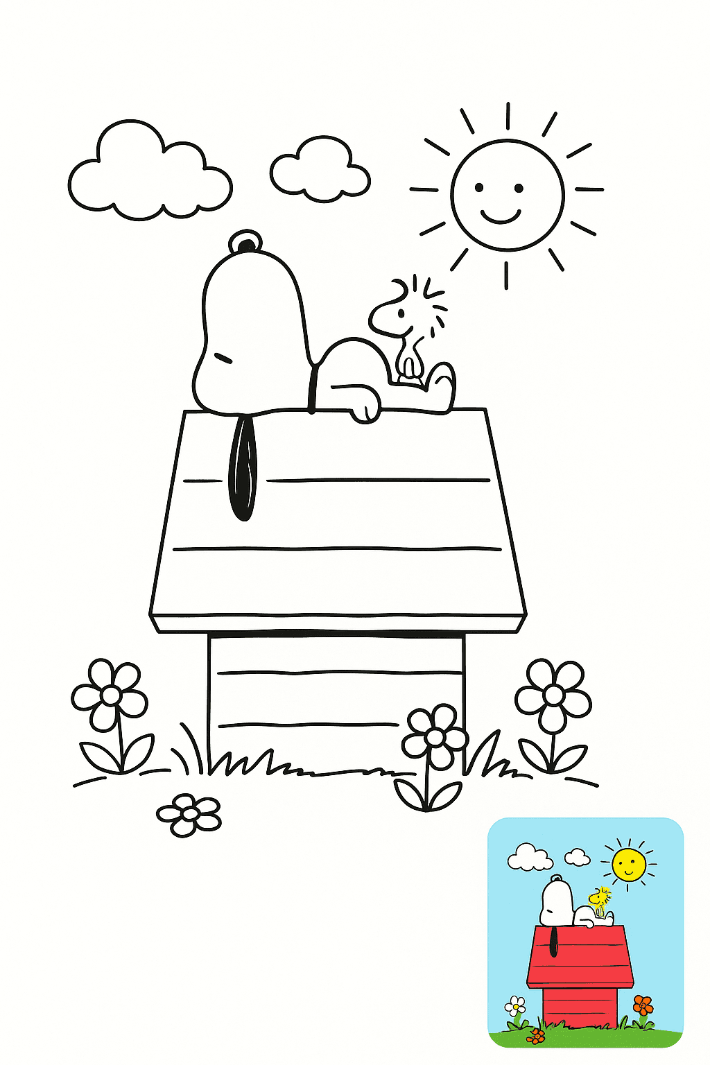 스누피 색칠공부