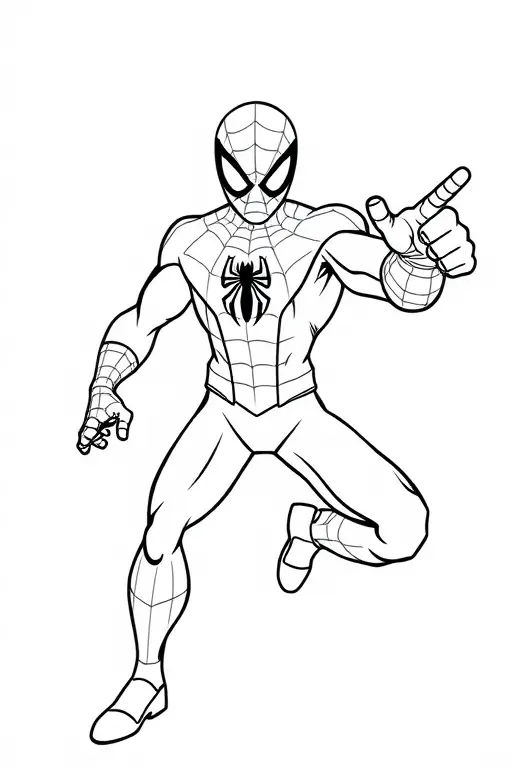 蜘蛛俠 著色圖