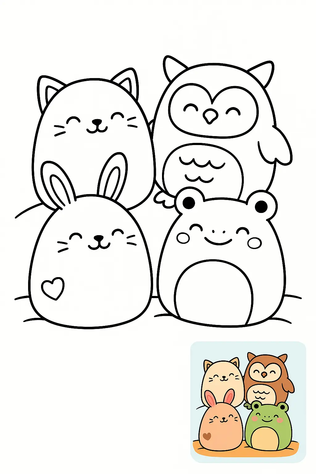 스퀴시멜로우 색칠공부