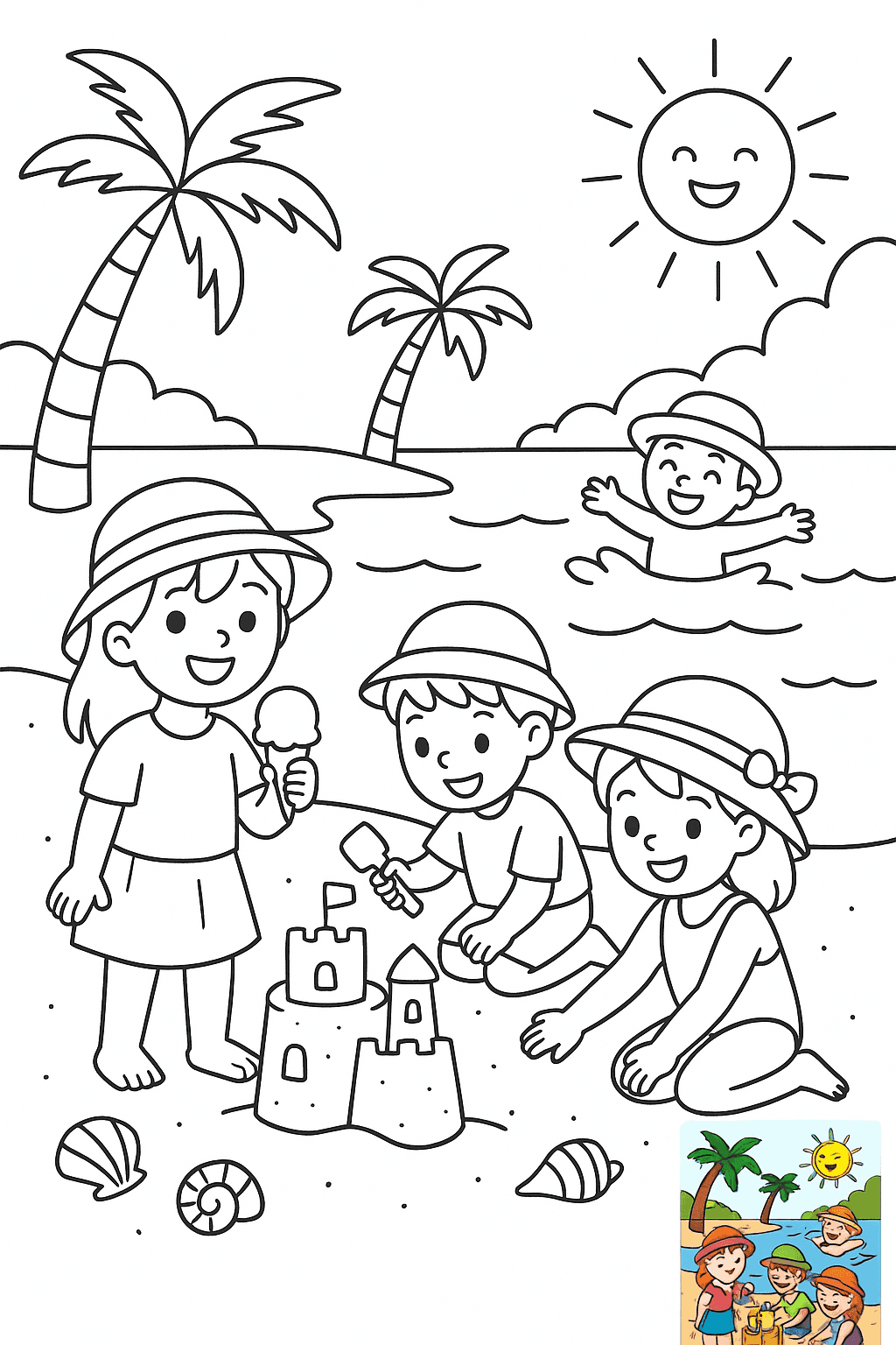 गर्मी कलरिंग पेज