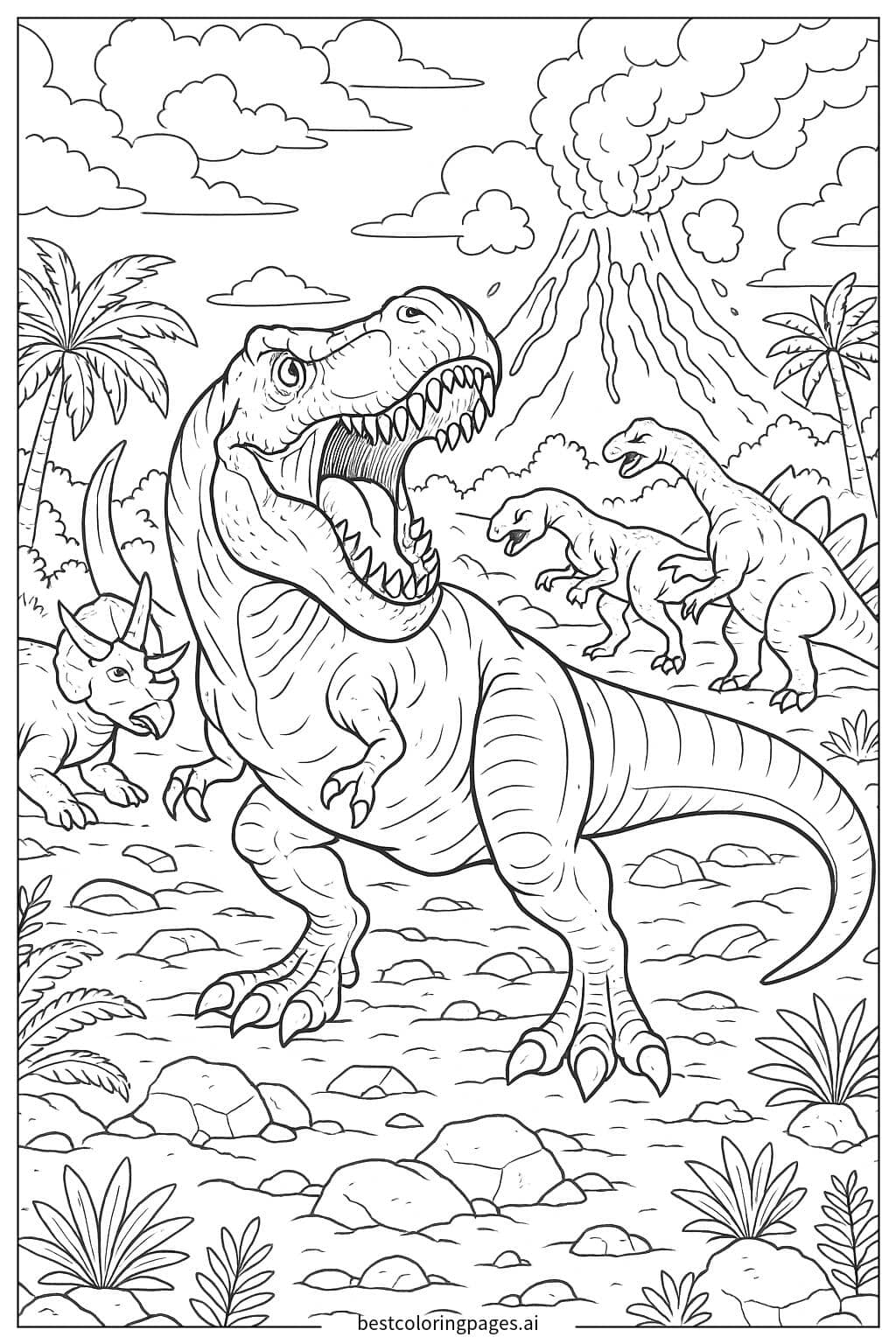 T-Rex Coloring Pages