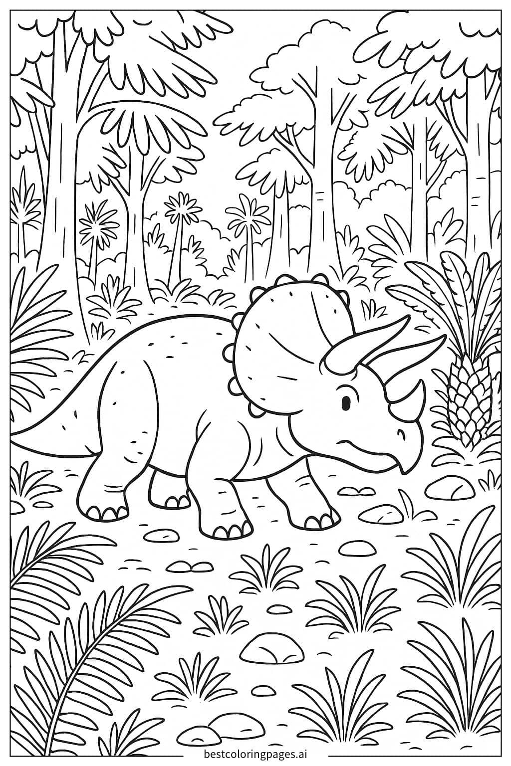 Triceratops Coloring Pages