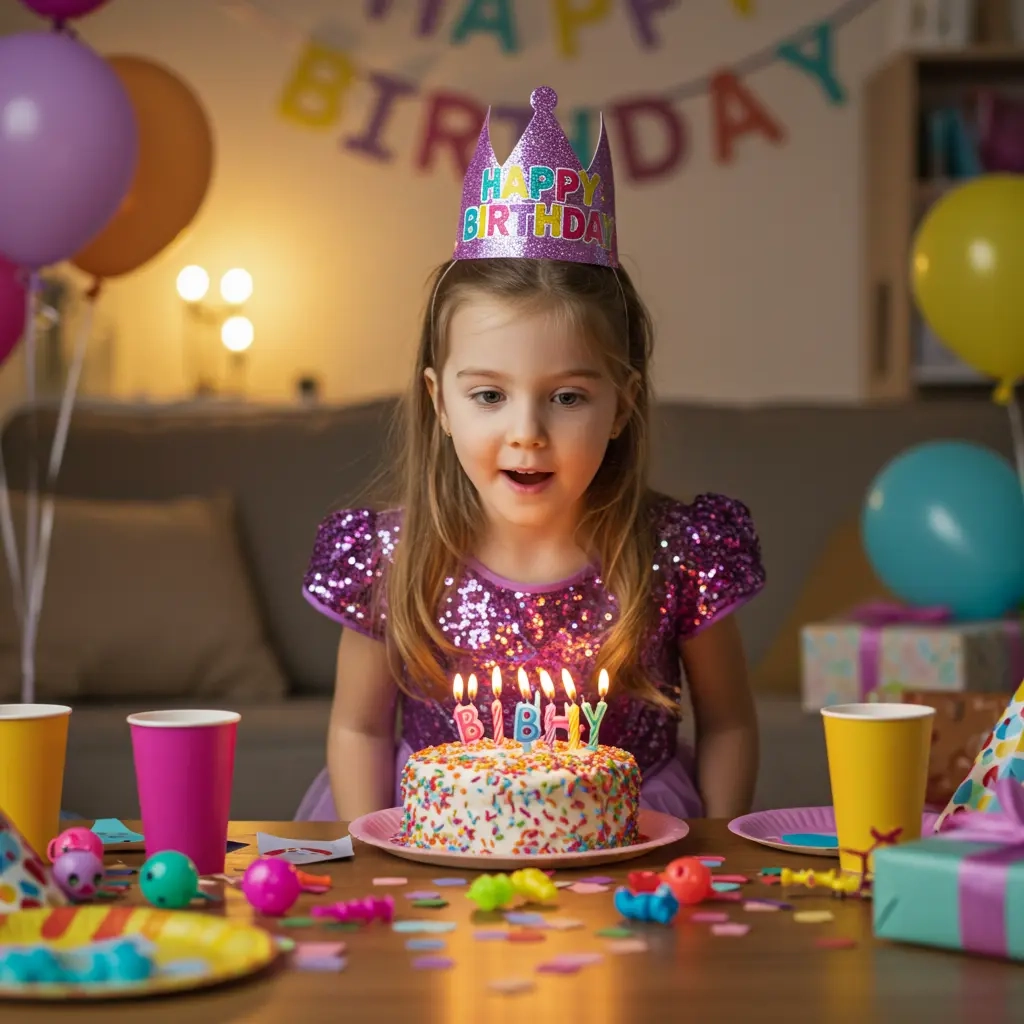 Happy birthday coloring page for kids